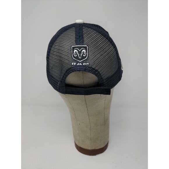 Dodge Ram SA Strapback Meshback Hat Embroidered Logo Blue Yellow - Picture 7 of 11